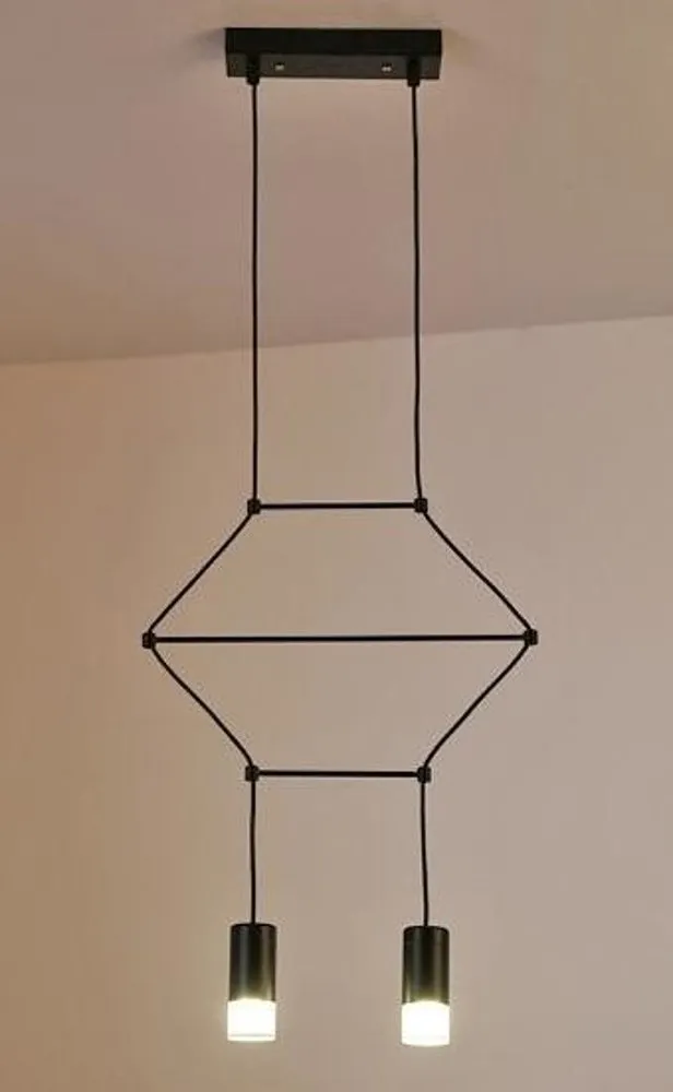 Lampa wisząca LINEA-2 czarna 35 cm - obrazek 2