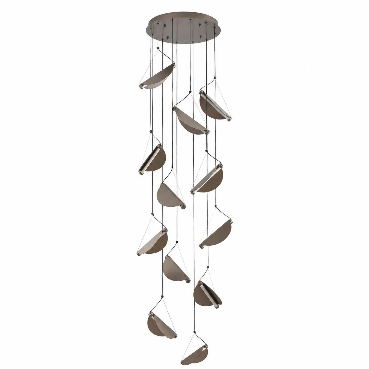Lampa wisząca NAMI-12 kaskadowa LED do wysokich pomieszczeń 340 cm