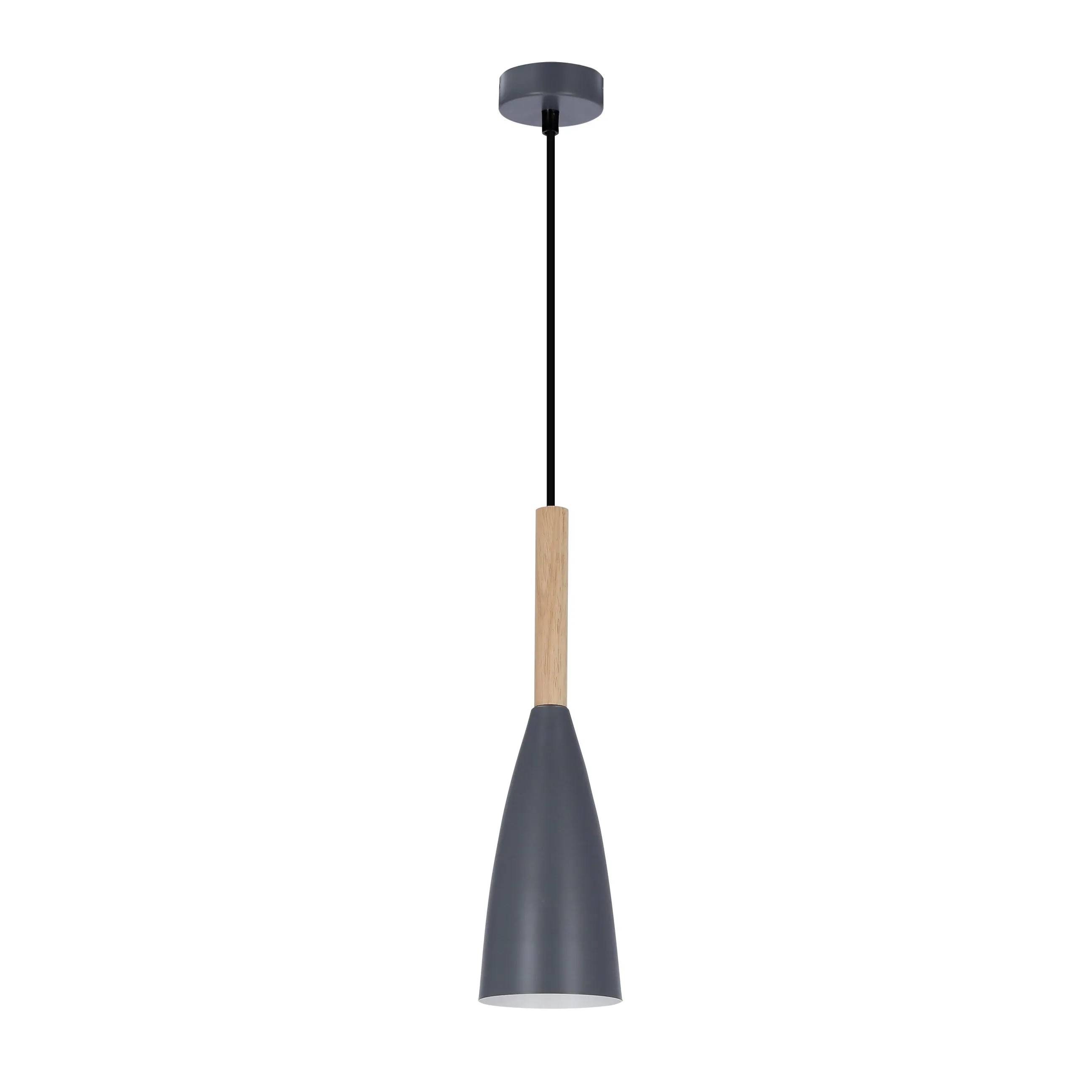 LAMPA WISZĄCA TROSA 1 SZARY