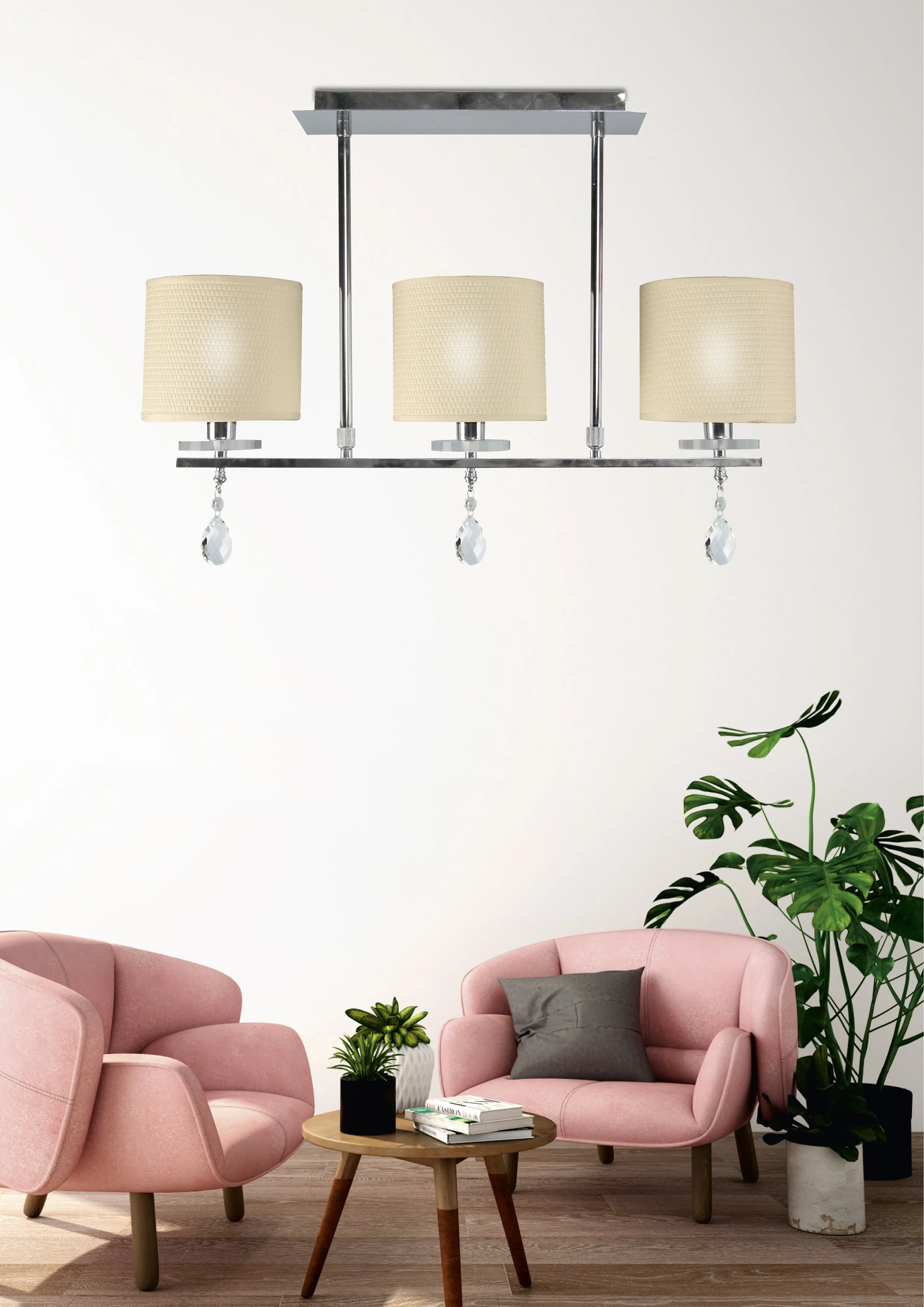 ESTERA LAMPA SUFITOWA 3X40W E14 CHROM - obrazek 2