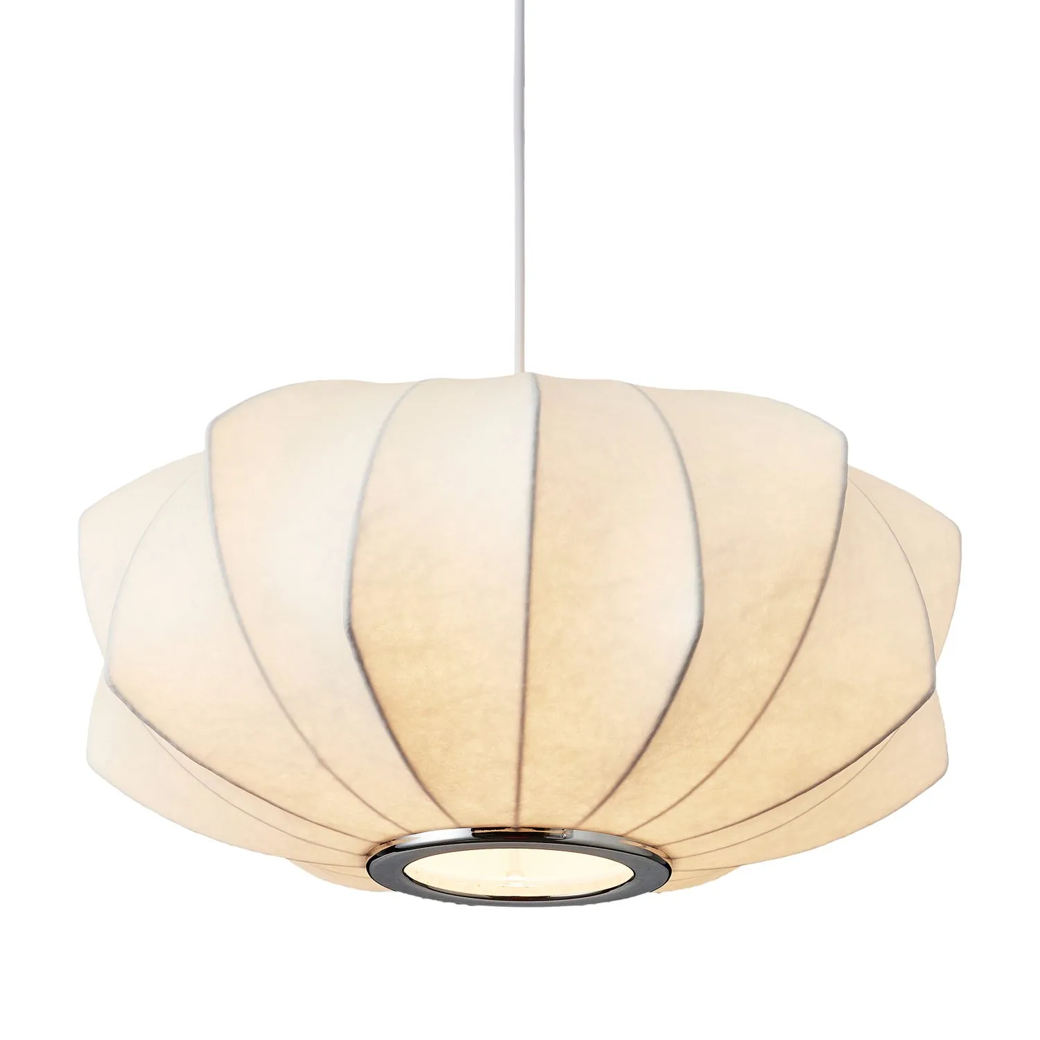 Lampa wisząca SILK V-shape biała 45 cm - nowoczesna i minimalistyczna - obrazek 4