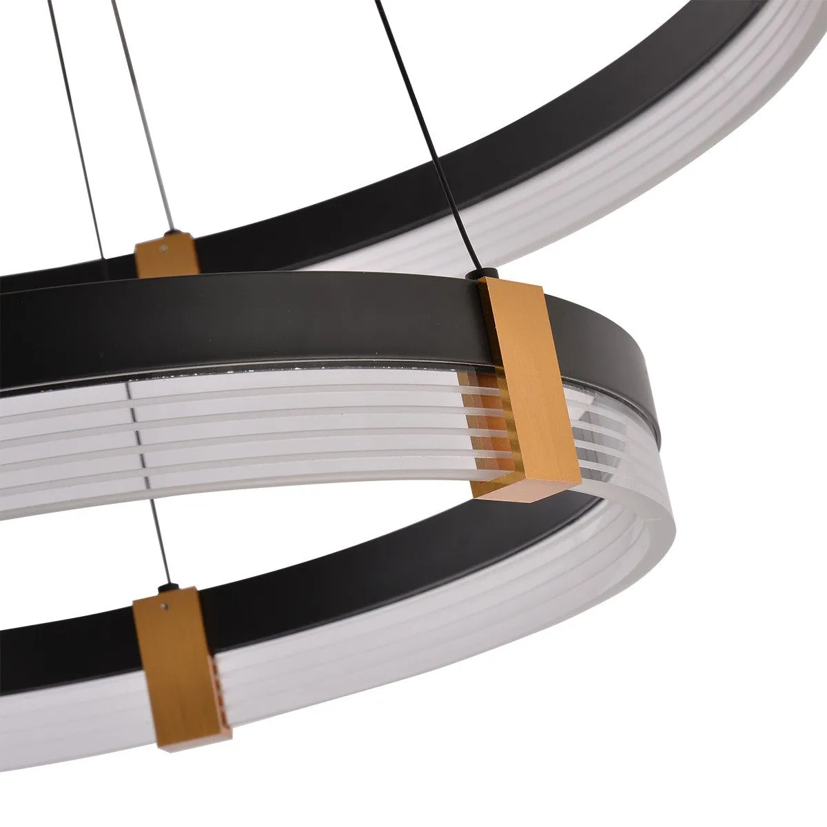 Lampa wisząca Plum 60 cm 40 cm czarno-transparentna LED CCT - obrazek 5