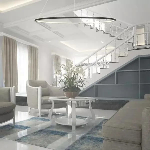 Lampa wisząca Ledowe Okręgi No.1 100cm 3k czarna Design - obrazek 3