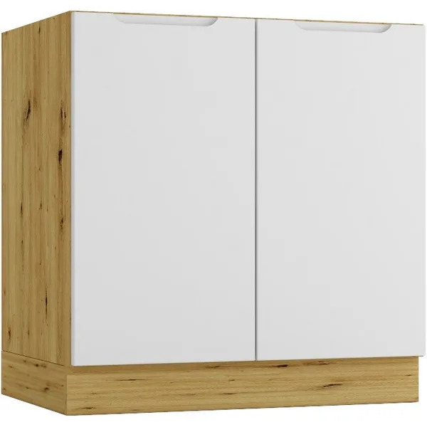 Szafka dolna pod zlew D80ZL ELLEN 02 dąb artisan / szary