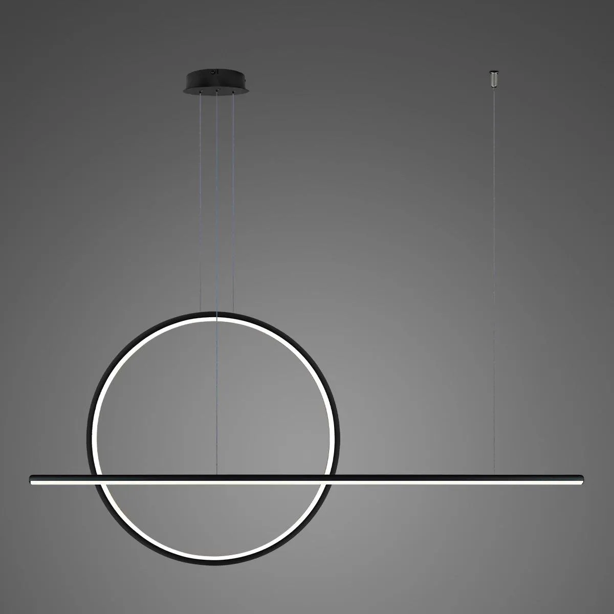 Lampa wisząca Linea No.2 B 80cm czarna 4k ściemnialna