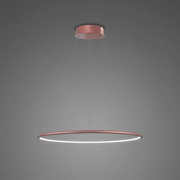 Lampa wisząca Ledowe Okręgi No.1 40cm 4k różowo złota