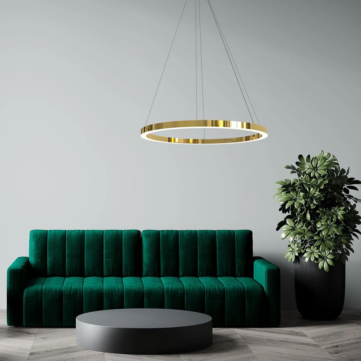 Lampa wisząca Midway Shiny złota LED 3000K - obrazek 4
