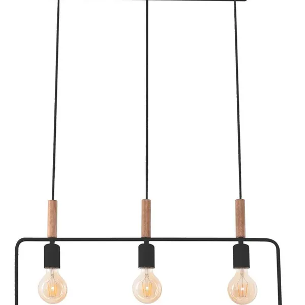 FRAME LAMPA WISZĄCA 3X60W E27 CZARNY