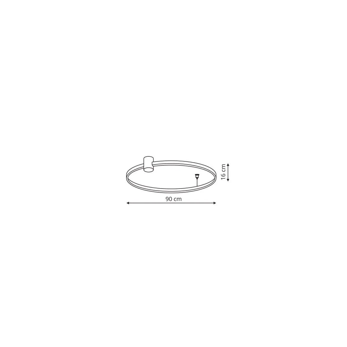 Plafon Ring L czarny LED CCT - obrazek 8