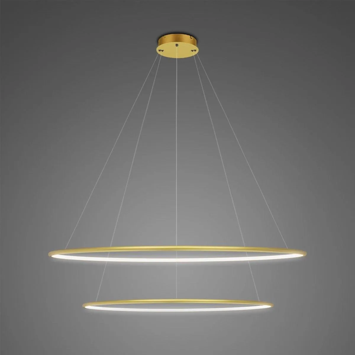 Lampa Ledowe Okręgi No.2 złota 80cm 4k