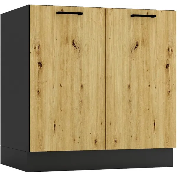 Szafka dolna pod zlew D80ZL ELLEN 02 grafit / dąb artisan