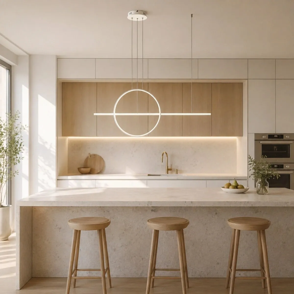 Lampa wisząca Linea No.2 100 40 cm biała 3k ściemnialna - obrazek 2