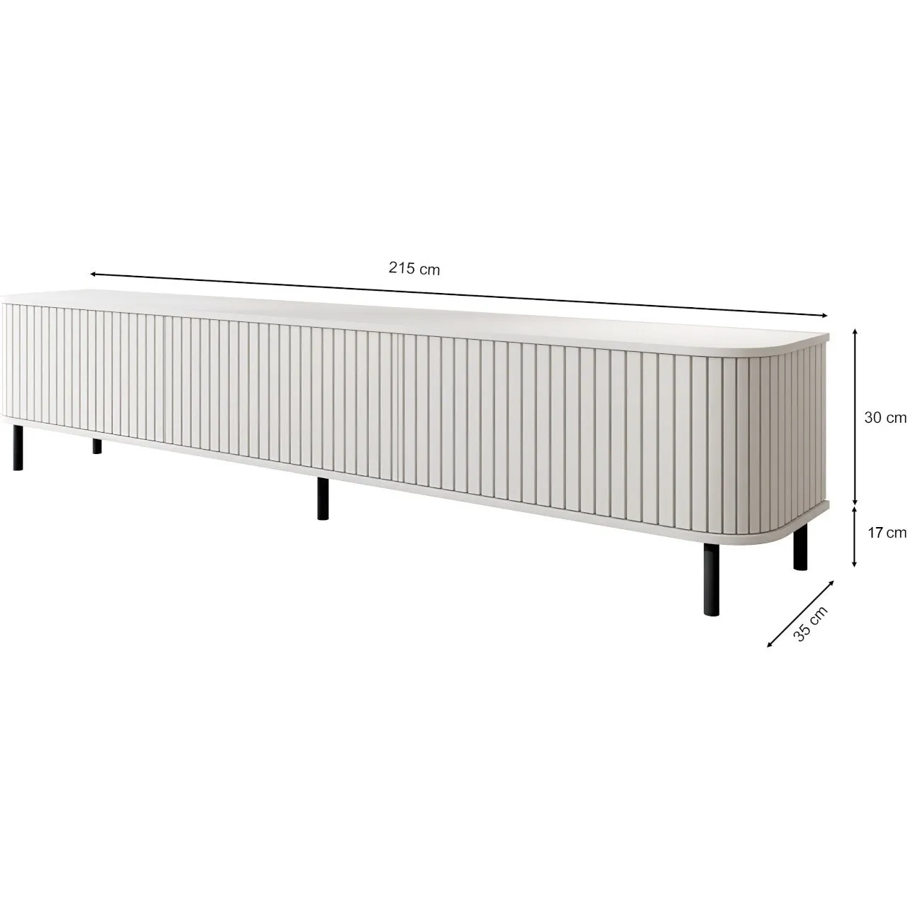 Komoda RTV ZYLIO 215N biały - obrazek 3