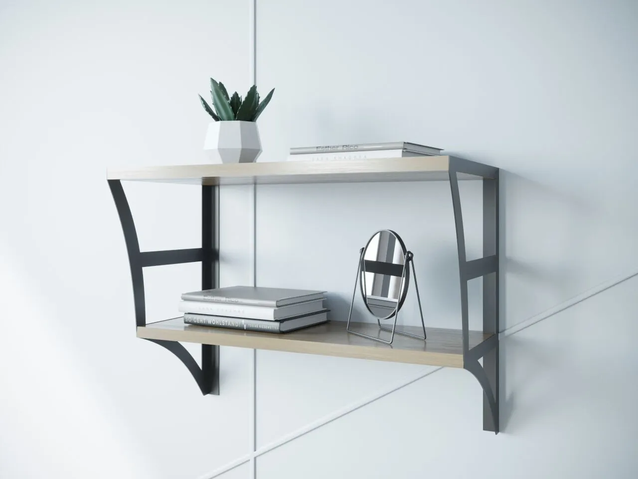 Półka JULIA DUO 60cm dąb lancelot - obrazek 6