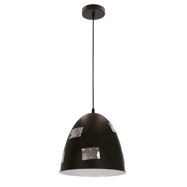 PATCH LAMPA WISZĄCA 29 1X60W E27 CZARNY + CHROMOWANY DEKOR