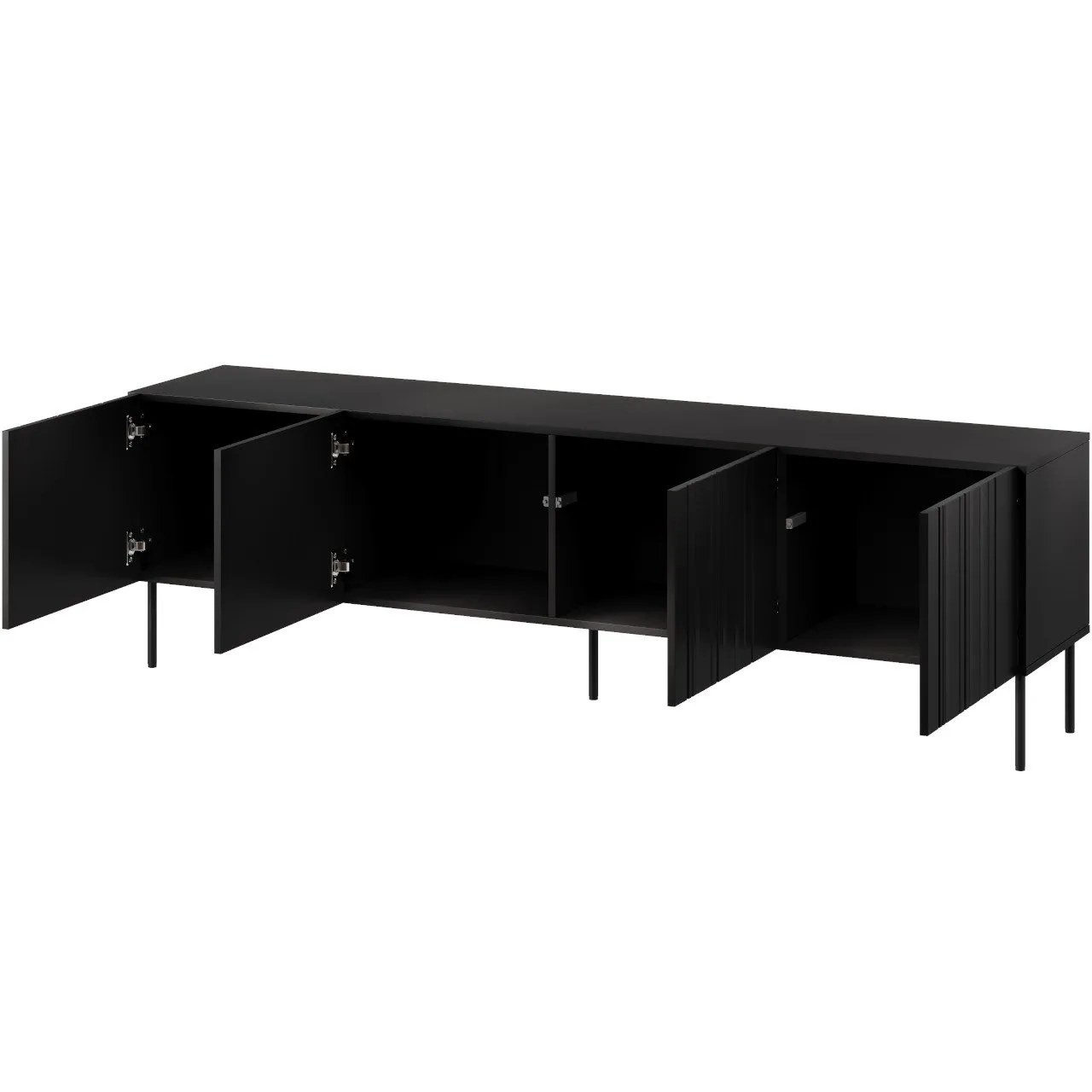 Komoda RTV ISOLA 200 czarny mat - obrazek 2