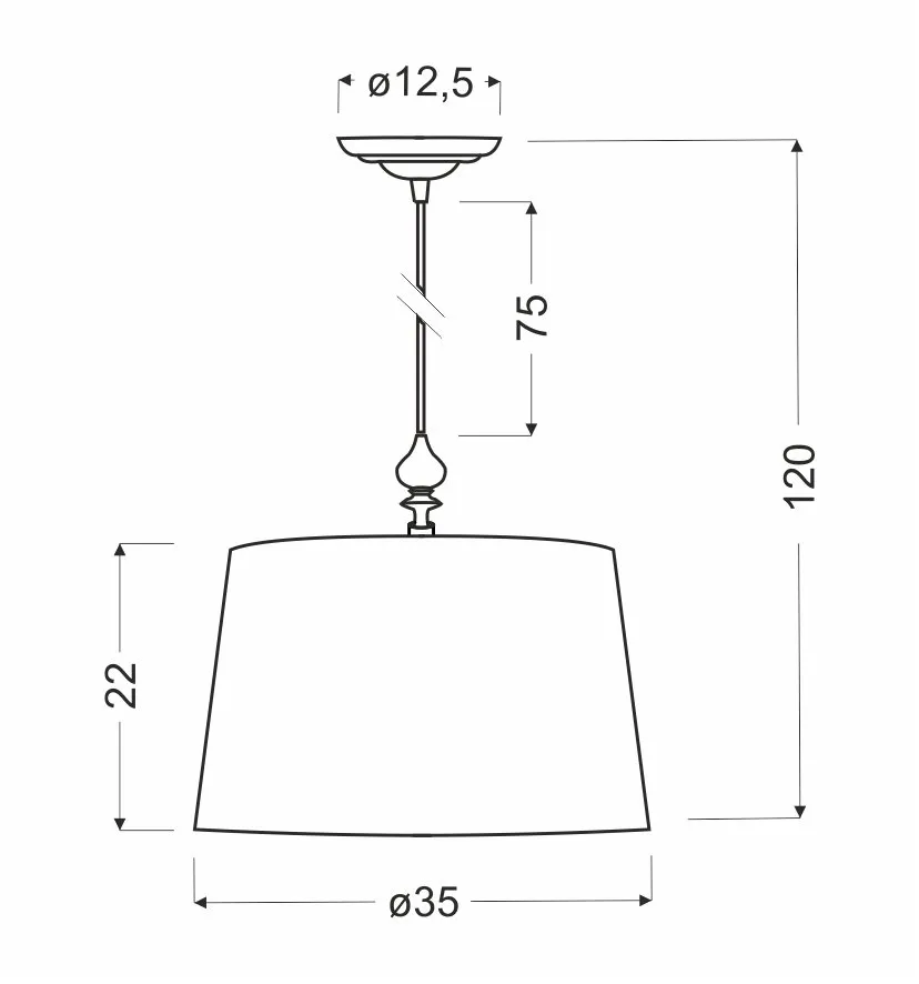 GILLENIA LAMPA WISZĄCA 1X60W E27 CZARNY - obrazek 6