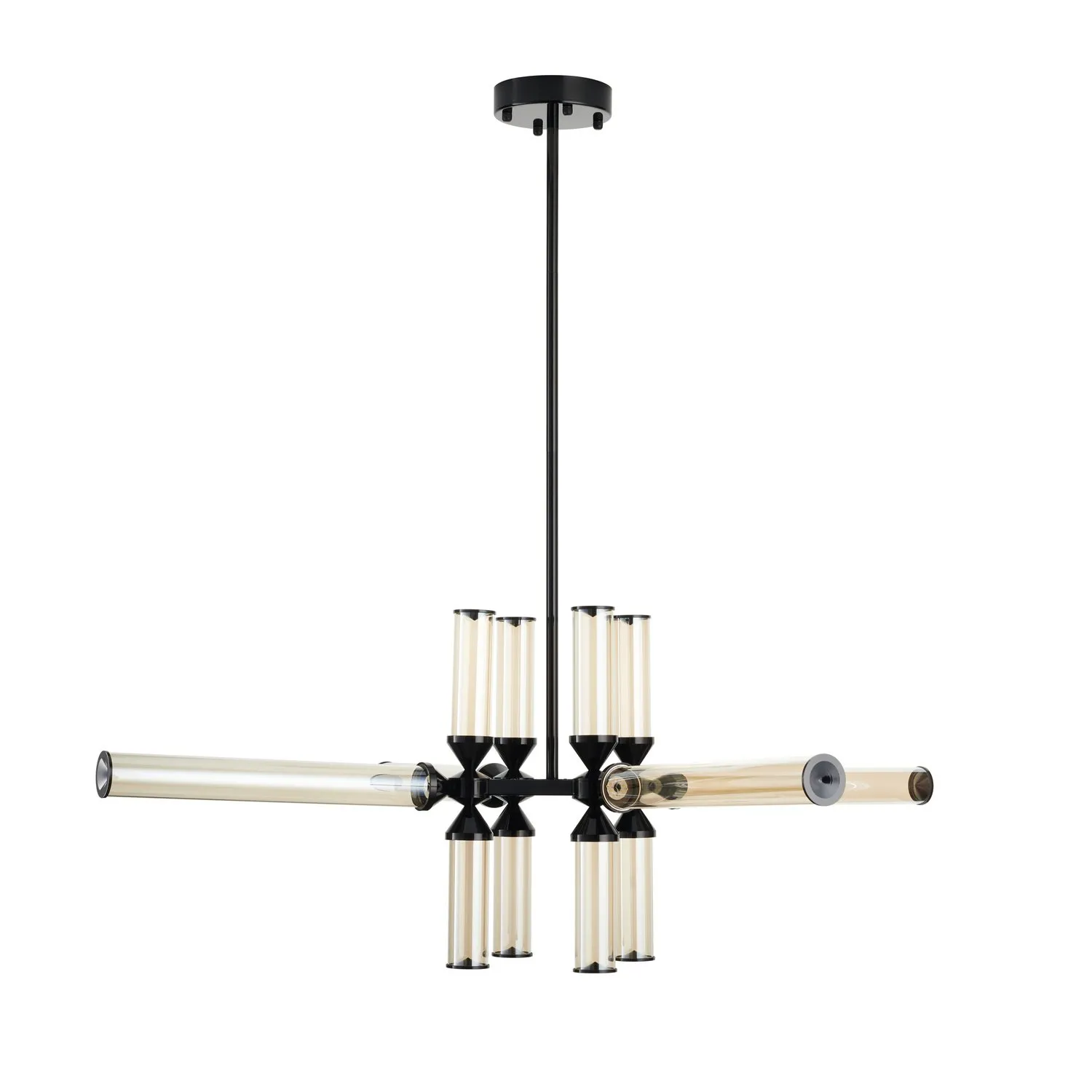 Lampa wisząca QUADRO-12 LED bursztynowe szklane klosze - obrazek 5