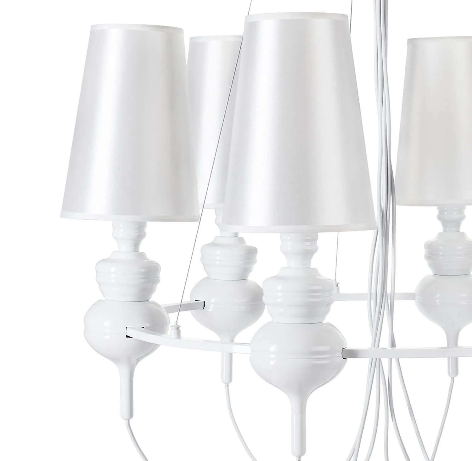 Lampa wisząca QUEEN-6 biała - obrazek 7