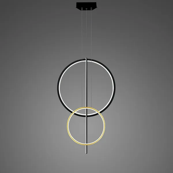 Lampa wisząca Linea No.5 60/40cm czarnozłota 2 3k
