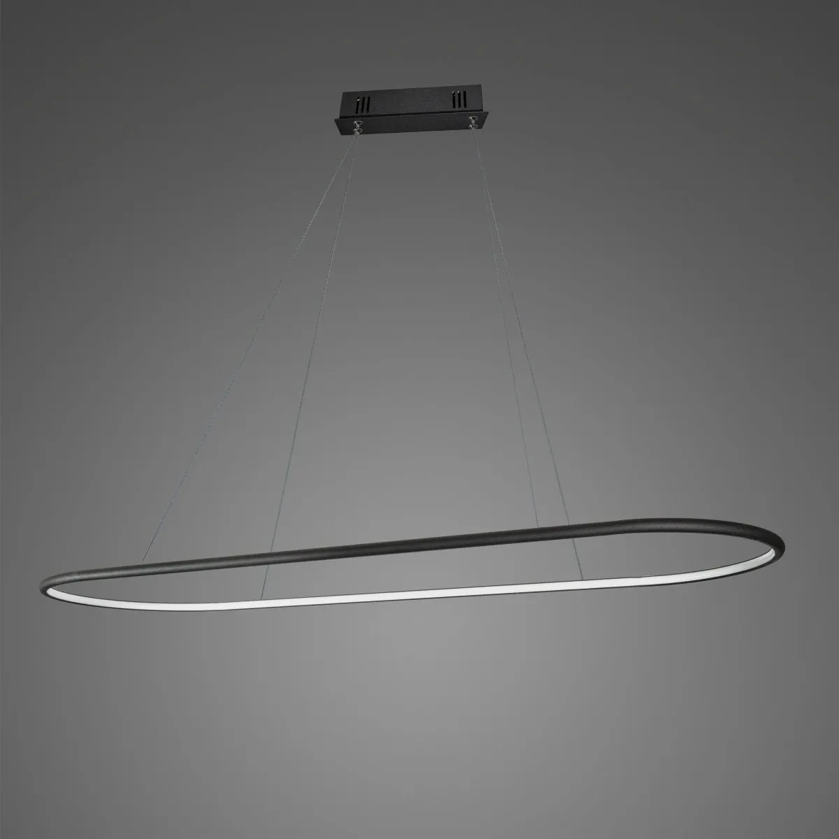 Lampa wisząca Ledowe Okręgi Oval No.1 120cm 3k czarna - obrazek 2