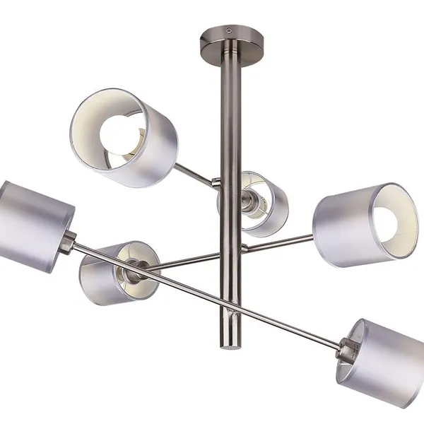 SAX LAMPA WISZĄCA SZTYCA 6X40W E14 SATYNA