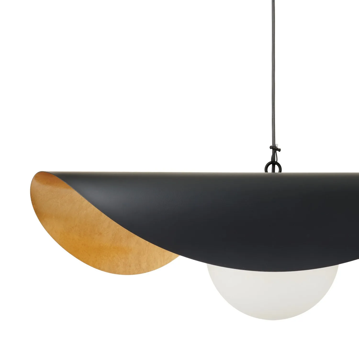 Lampa wisząca ENZO 80 cm - czarno złota - obrazek 18