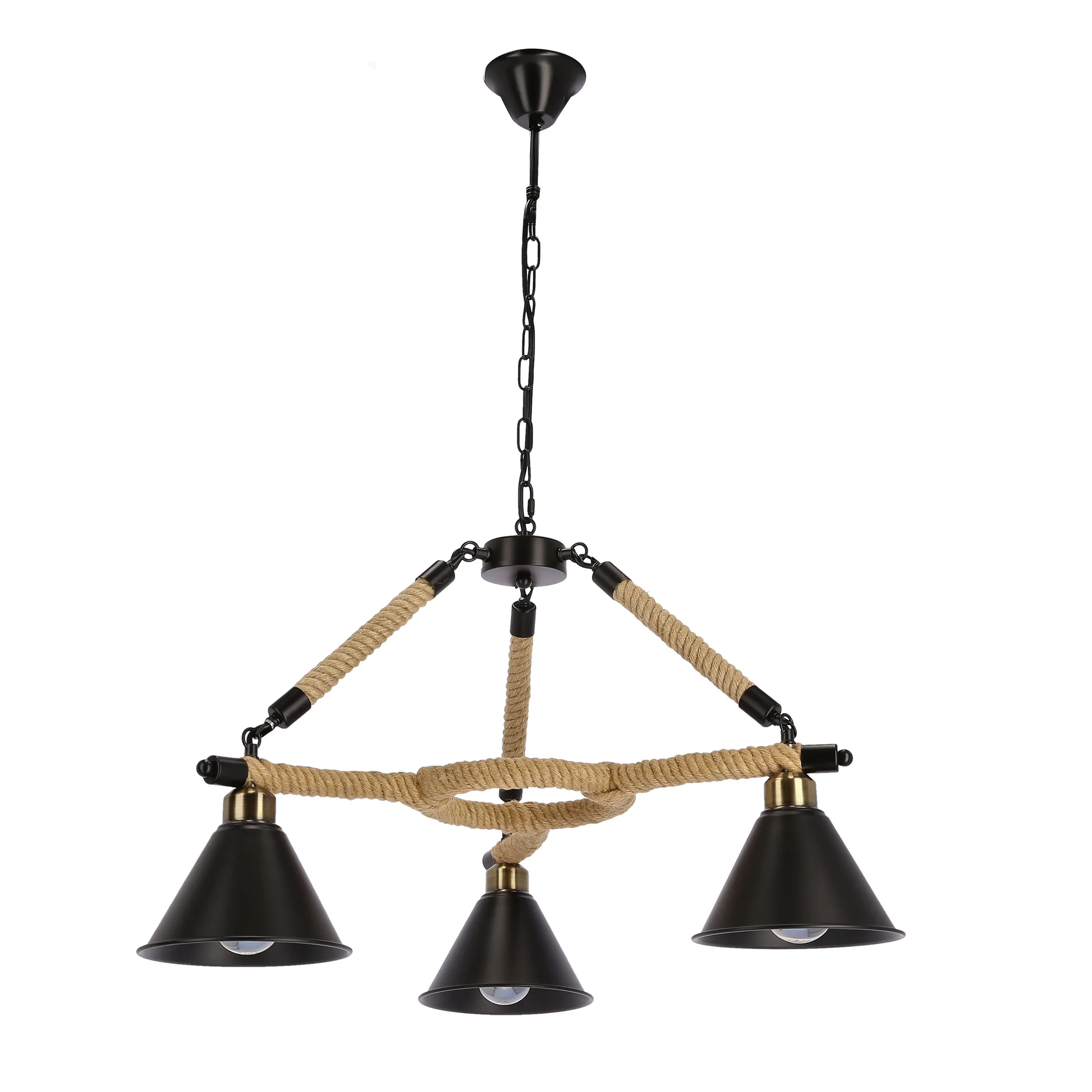 Nowoczesna lampa wisząca Negru 3x40W E27 kolor czarny lampa do jadalni salonu