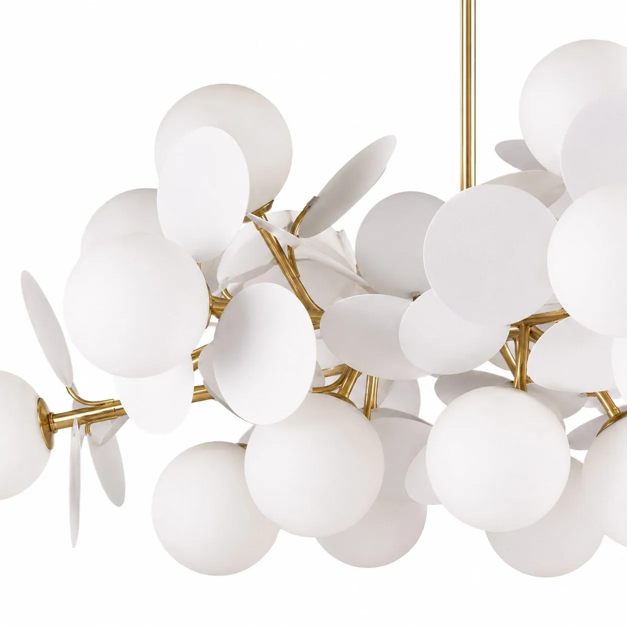Lampa wisząca CHIC-5, biało złota 65 cm - obrazek 6