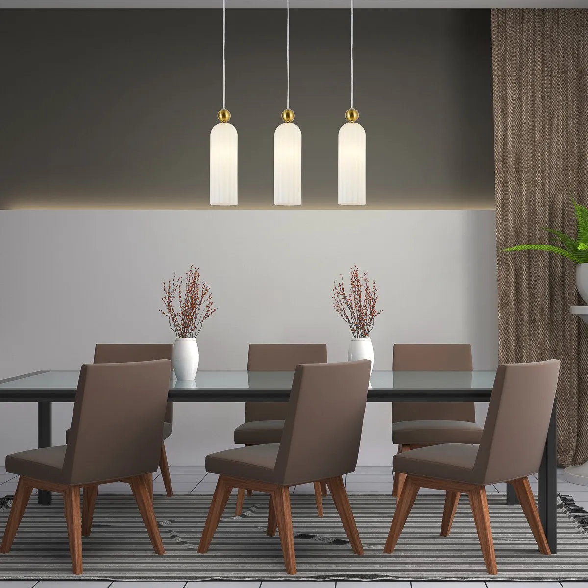 Lampa wisząca Piega 3 biała 3xE14 - obrazek 4