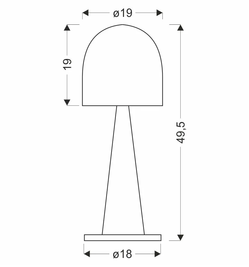 LAMPA STOŁOWA VISBY 1 NIEBIESKI CZERWONY - obrazek 3