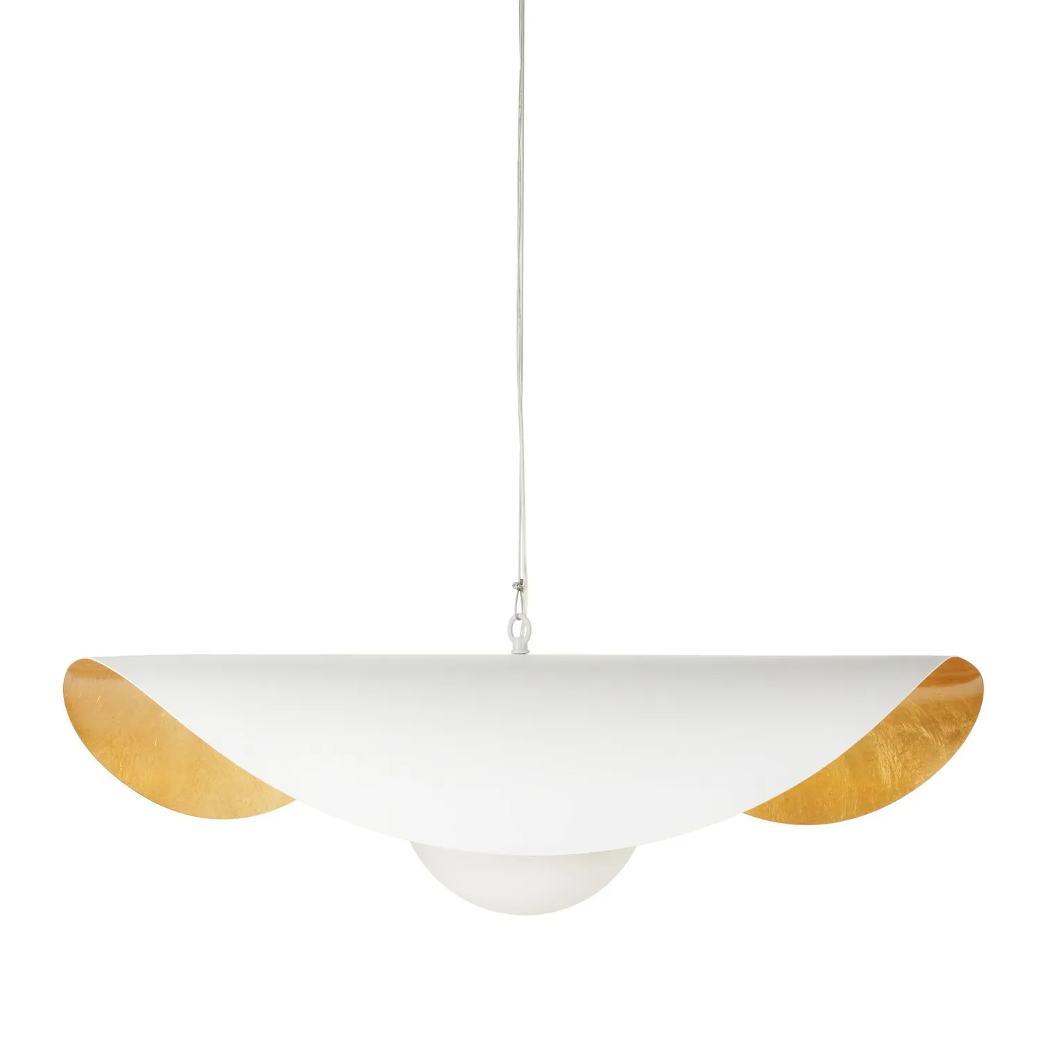 Lampa wisząca ENZO 80 cm - biało złota - obrazek 5