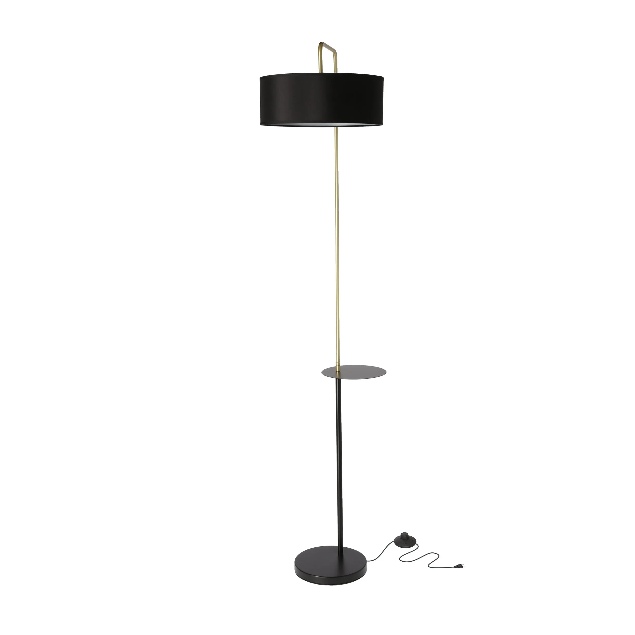 IMPACT LAMPA PODŁOGOWA CZARNY+ZŁOTY MATOWY 1X40W E27 ABAŻUR CZARNY - obrazek 3