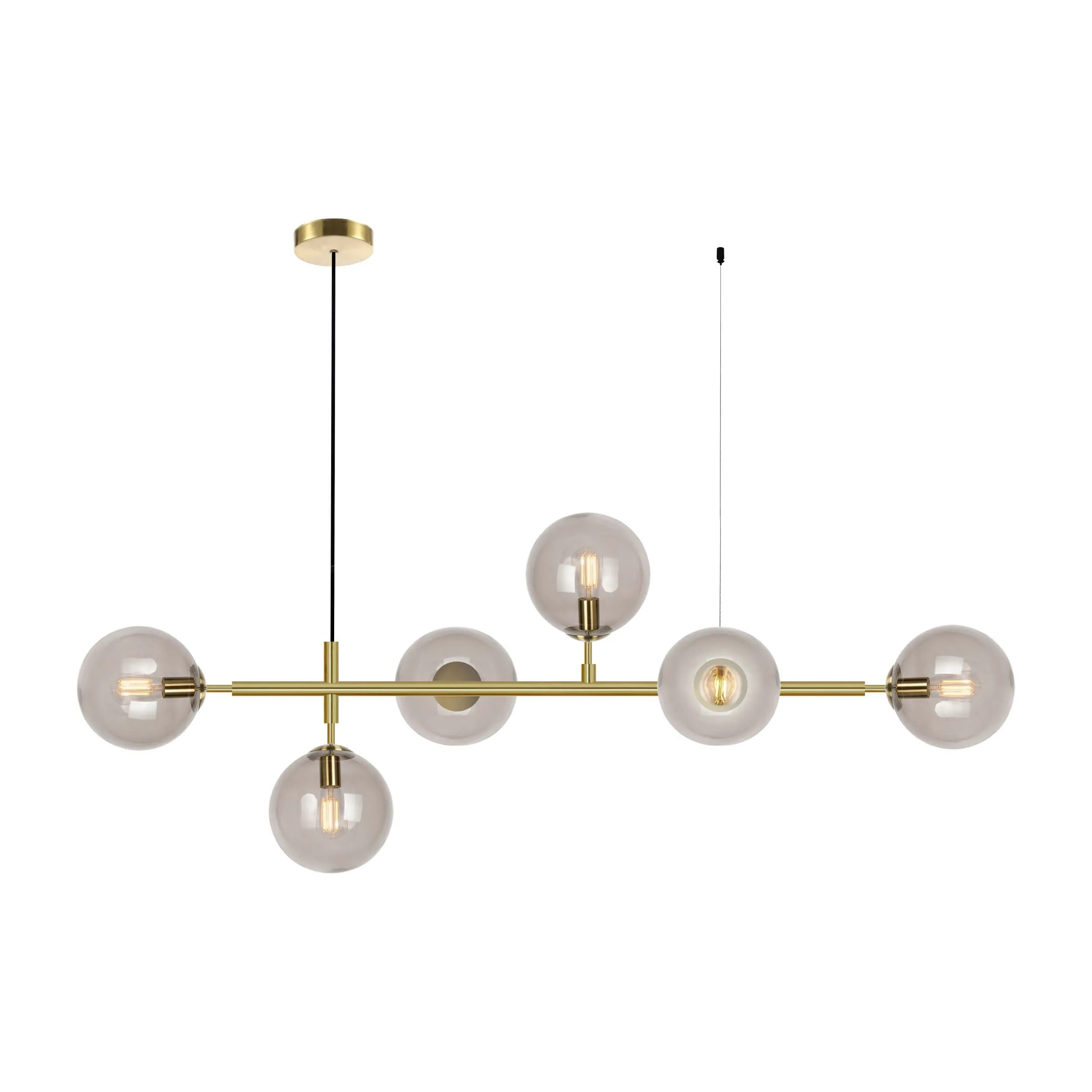 Lampa wisząca Alisa złota 6xE14
