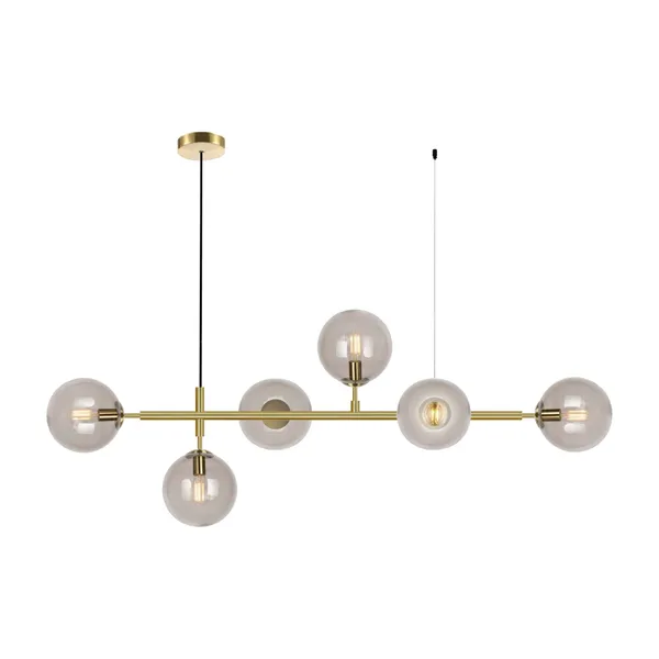 Lampa wisząca Alisa złota 6xE14