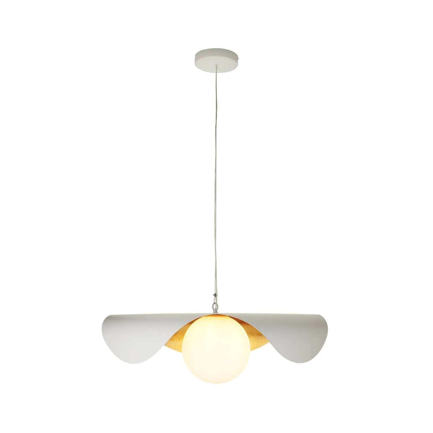 Lampa wisząca ENZO 80 cm - biało złota - obrazek 14