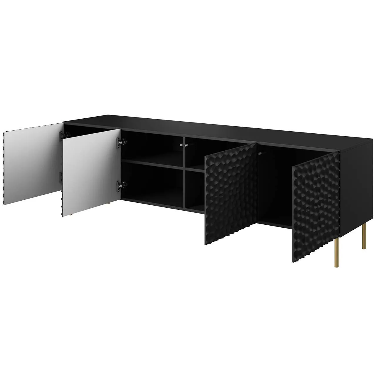 Komoda RTV HOLENA 190 czarny - obrazek 3
