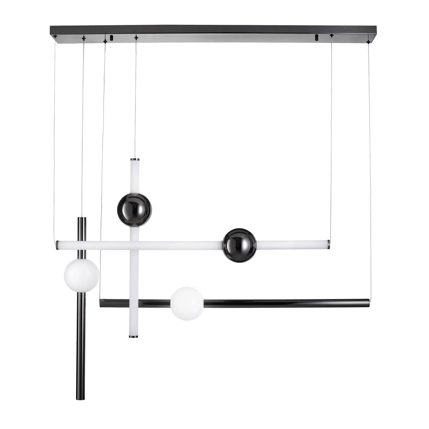 Lampa wisząca O-LINE L-4 LED czarna 110 cm
