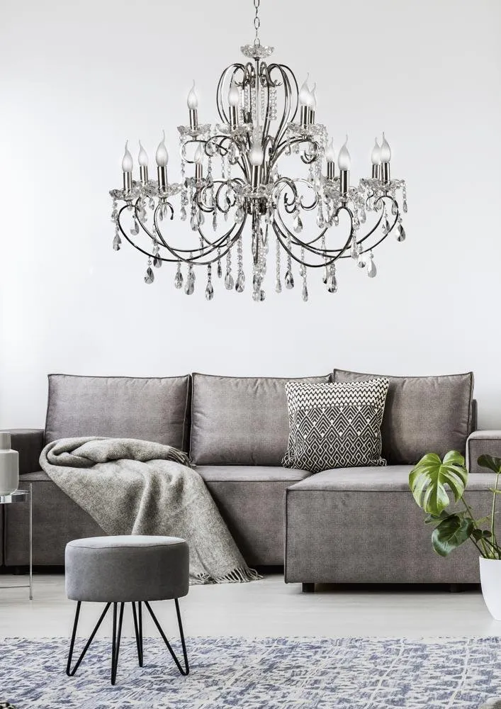 AURORA LAMPA WISZĄCA 10+5 *40W E14 CHROM - obrazek 3