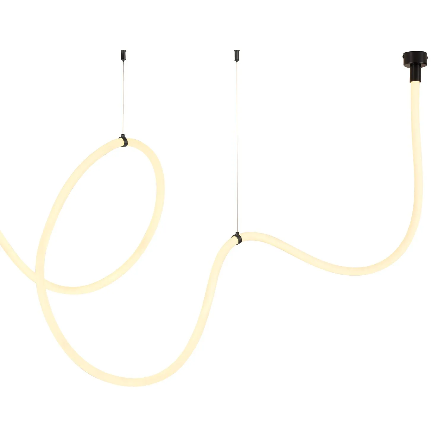 Lampa wisząca SNAKE LED wąż ledowy czarna 500 cm - obrazek 5
