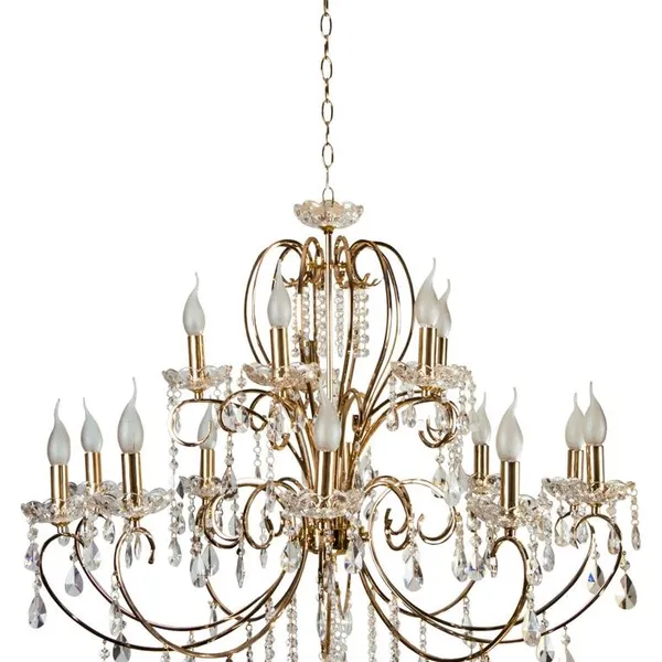 AURORA LAMPA WISZĄCA 10+5*40W E14  ZŁOTO