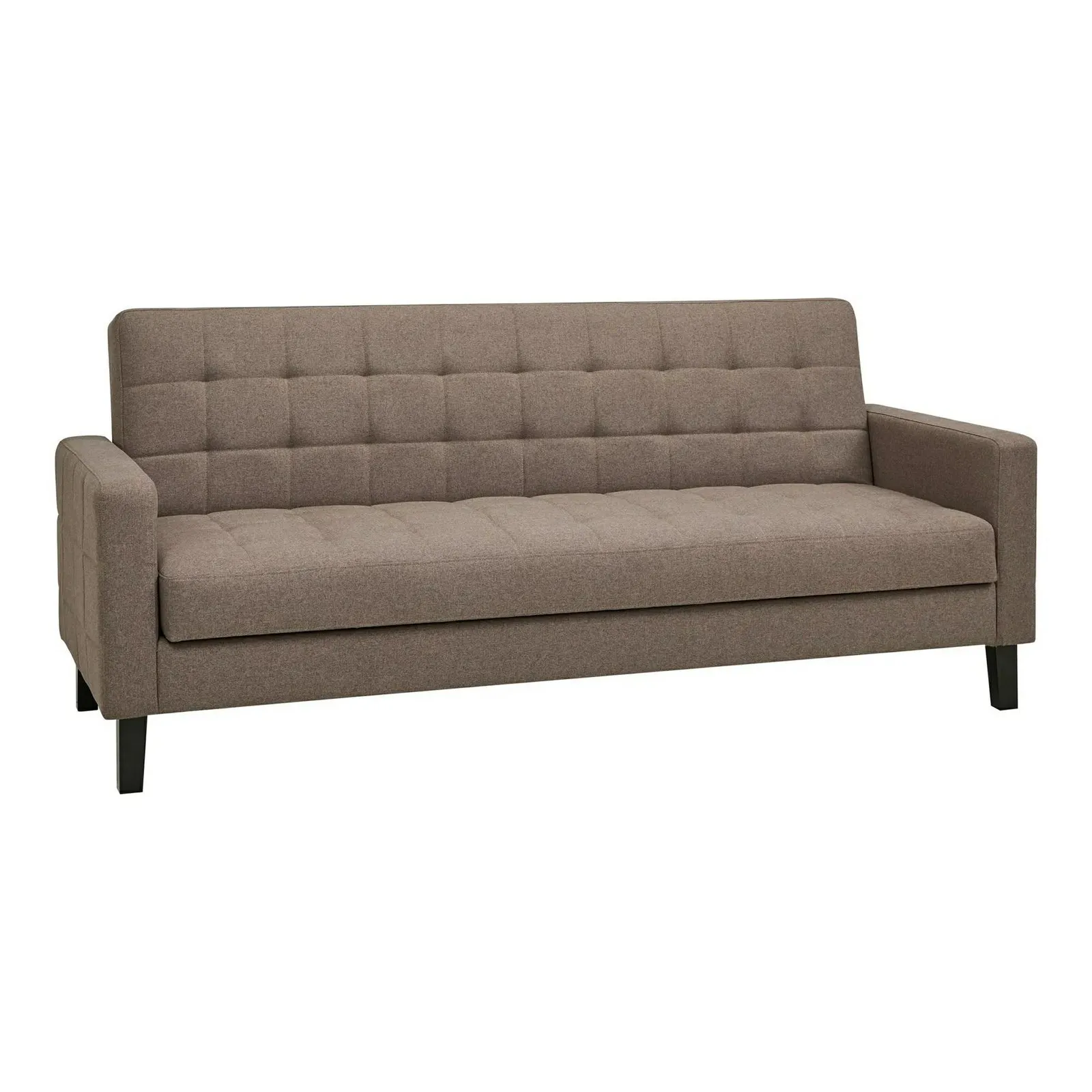 Sofa rozkładana Milton brązowa/ czarne nogi