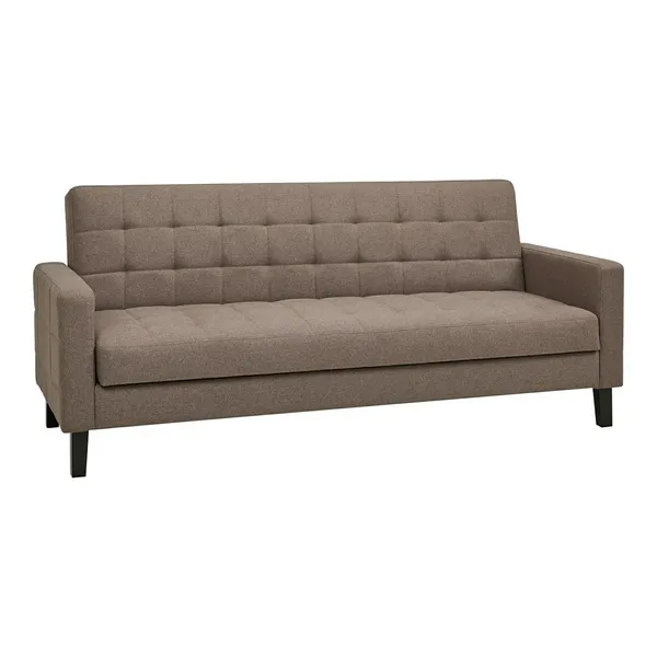 Sofa rozkładana Milton brązowa/ czarne nogi