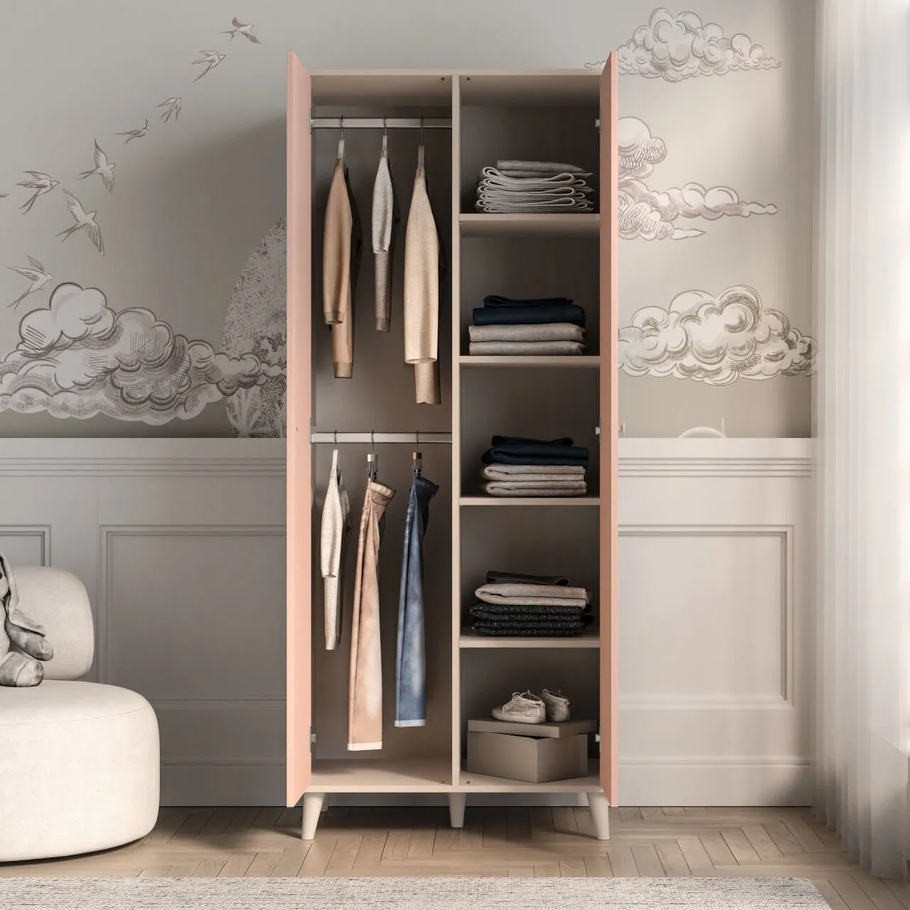 Szafa EVE 02 piasek pustyni / millenial pink - obrazek 6