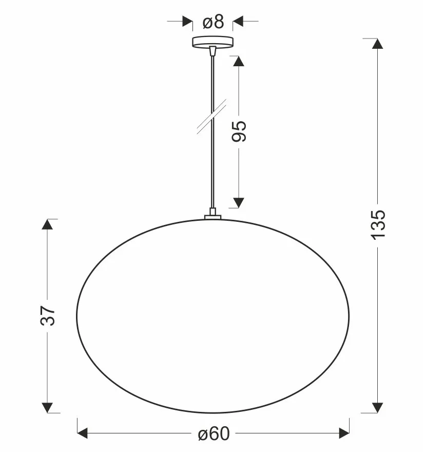 MELLOW lampa wisząca czarny 1x40W E27 abażur mist 60 biały kula - obrazek 3