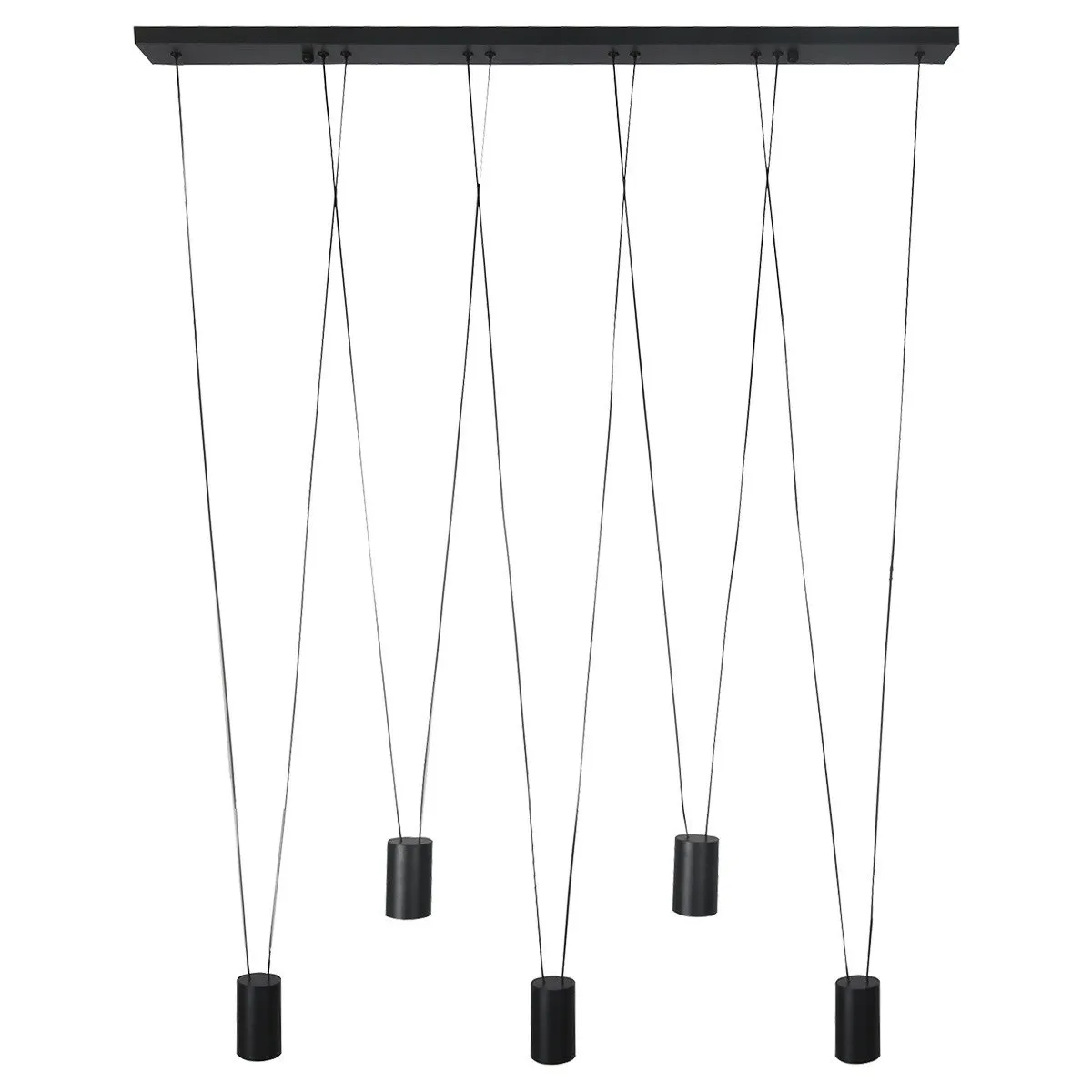 Lampa wisząca Toledo czarna 5xGU10
