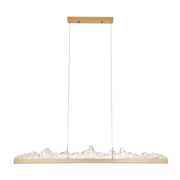 Lampa wisząca MONTANA LONG 125 cm -LED, złota listwa z kryształem