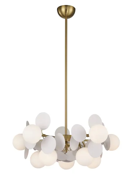 Lampa wisząca CHIC-5, biało złota 65 cm