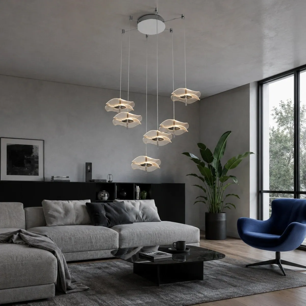 Żyrandol Mariposa chrom 3000K - obrazek 3