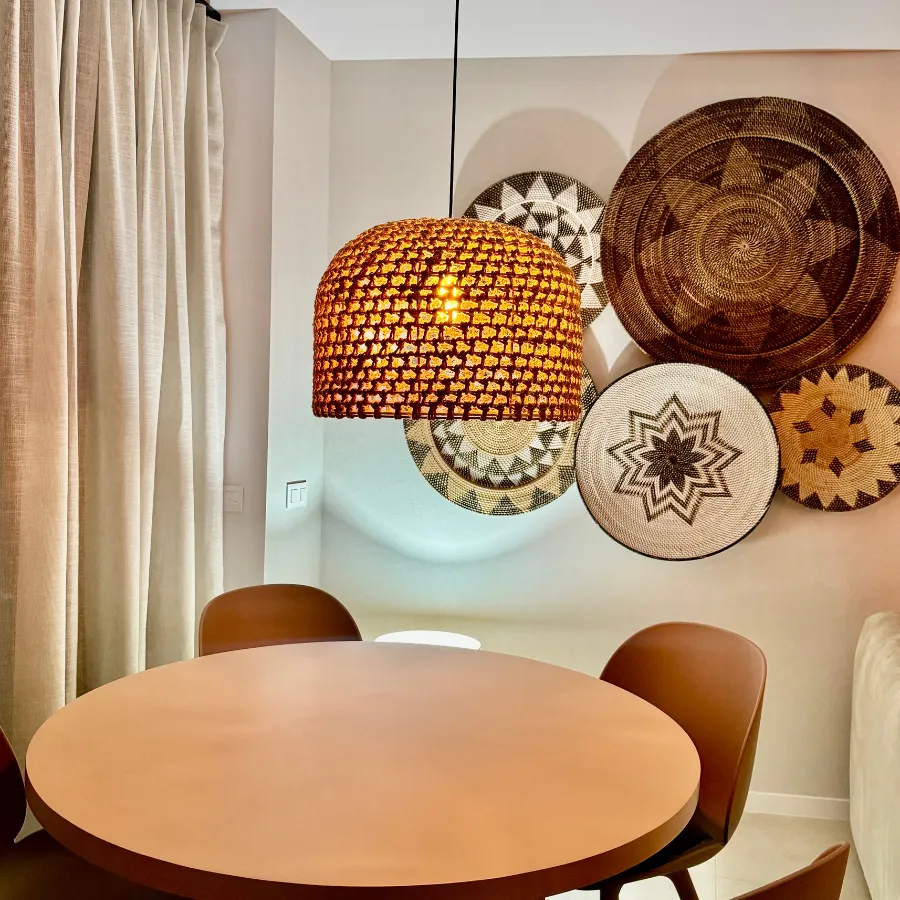 Rattanowa lampa wisząca Kanso 40 cm jasne drewno 1xE27 - obrazek 8